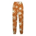 thumbnail image 5 of WXLWZYWL Women Merry Christmas Sweatpants Drawstring Jogger Snowflake Fun Print Elastic Waist Casual Trousers Warm Comfy Pants with Pockets, 5 of 5