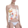 thumbnail image 4 of Kll Gnome Camping Print Women'S Sarong Coverups Short Bathing Suit Wrap Skirt Beach Wrap Swimsuit Cover Ups, 4 of 7