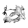 thumbnail image 1 of Unique Bargains 1 Pc Peacock Party Mask Silver Tone Plastic, 1 of 5