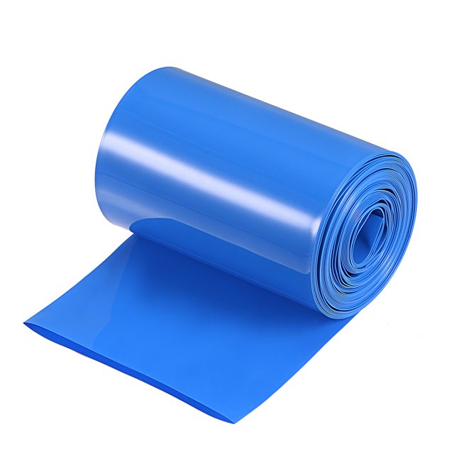Unique Bargains Tube Rétractable en PVC Bleu 85mm Plat 6m pour Grand Pack de Batteries