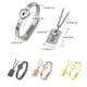 thumbnail image 5 of Minnieouse Pareja cerradura y llave collar de acero corazón joyería Kit ceremonia fiesta banquete romántico colgante joyería conjunto regalo Ropa, zapatos y accesorios Miscelánea Plata Minnieouse AP012152-02B, 5 of 6