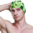 thumbnail image 3 of FYBTO Swimming Cap Watercolour Shamrocks St. Patrick's Day Clover Unisex Adult FYBTO Polyester, 3 of 4