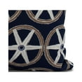 thumbnail image 2 of Simply Daisy, 26 x 26 inch, Nautical Geo Lines, Geometric Print Pillow, Navy, 2 of 2