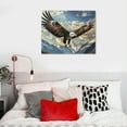 thumbnail image 5 of Autua Bald Eagle Mountain Sky Canvas Wall Art Decor For Living Room 20x16in, 5 of 6