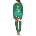 thumbnail image 4 of Conjunto de pijama elegante con estampado navideño para mujer, ropa de dormir femenina de manga larga, Jersey cómodo, ropa de estar por casa, Otoño e Invierno, 4 of 4
