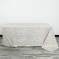 thumbnail image 2 of Your Chair Covers - Ivory 90 x 156 inch Rectangular Crinkle Taffeta Tablecloth for Restaurants, Weddings, Dinner or Birthday Parties, 2 of 4