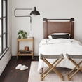 thumbnail image 5 of Nathan James Harlow Twin Wall Mount Headboard, Faux Leather, Brown, 5 of 10