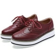 thumbnail image 6 of DADAWEN Women's Wing Tip Oxfords Platform Shoes Casual Flats 8 US, 6 of 6