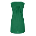 thumbnail image 6 of Fartey Sundress for Women Plus Size Scoop Neck Sleeveless Tank Dress Casual Loose Button Up Midi Dress Soft Comfy Hawaiian Beach Dresses Green S-3XL, 6 of 8