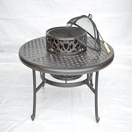 Nassau Patio - Nassau Outdoor Patio Ice Tea BBQ Fire Pit Round Coffee Table 52
