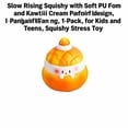 thumbnail image 2 of Slow Rising Squishy with Soft Pu Foam and Kawaii Cream Puff Design, 1-Pack, Orange and White, for Kids and Teens, Squishy Stress Toy, 2 of 3