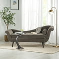 thumbnail image 2 of Noble House Xane Indoor Fabric Chaise Lounge With Bolster Pillow, Taupe, 2 of 8