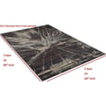 thumbnail image 4 of Espresso Brown/Beige Splash Abstract Explosion Pattern Distressed- Modern Vintage Area Rug, 4 of 7
