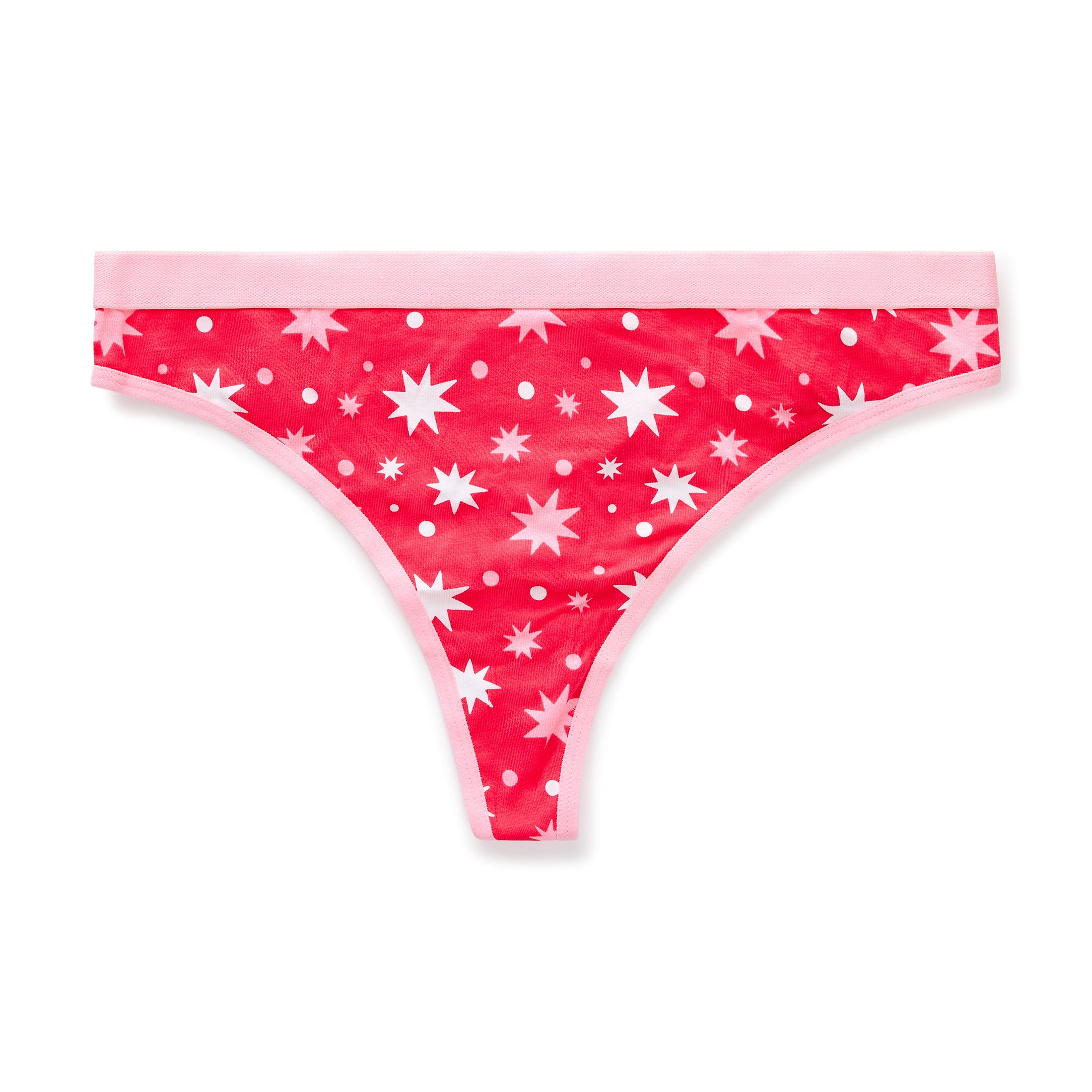 Packed Party Women's Candy Cane Giftable Christmas, 3-Pack, Thong Panties, Sizes S-XXL