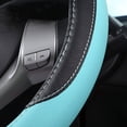 thumbnail image 4 of HSHDLDF Leather Car Steering Wheel Cover Non-Slip Car Wheel Cover Protector Breathable Microfiber Leather Universal Fit for Most Cars (Blue), 4 of 5