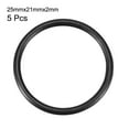 thumbnail image 2 of 5Pcs Black 25mm Dia 2mm Thickness Nitrile Rubber O Ring NBR Sealing Grommets, 2 of 2