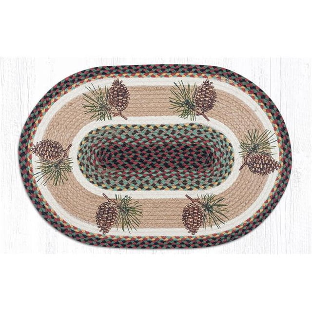 20 x 30 Po. Patch Pomme de Pin Ovale en Jute