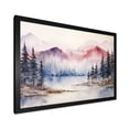 thumbnail image 2 of Designart "Foggy Majesty Pink and Grey Japan Mountains" Landscapes Framed Wall Art Decor - Traditional Pink Japan Bedroom Framed Canvas Wall Art, 2 of 6