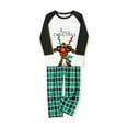 thumbnail image 3 of Christmas Pajamas for Family Long Sleeve Sunglasses Reindeer Print Tops + Pants Set Winter Sleepwear, 3 of 10