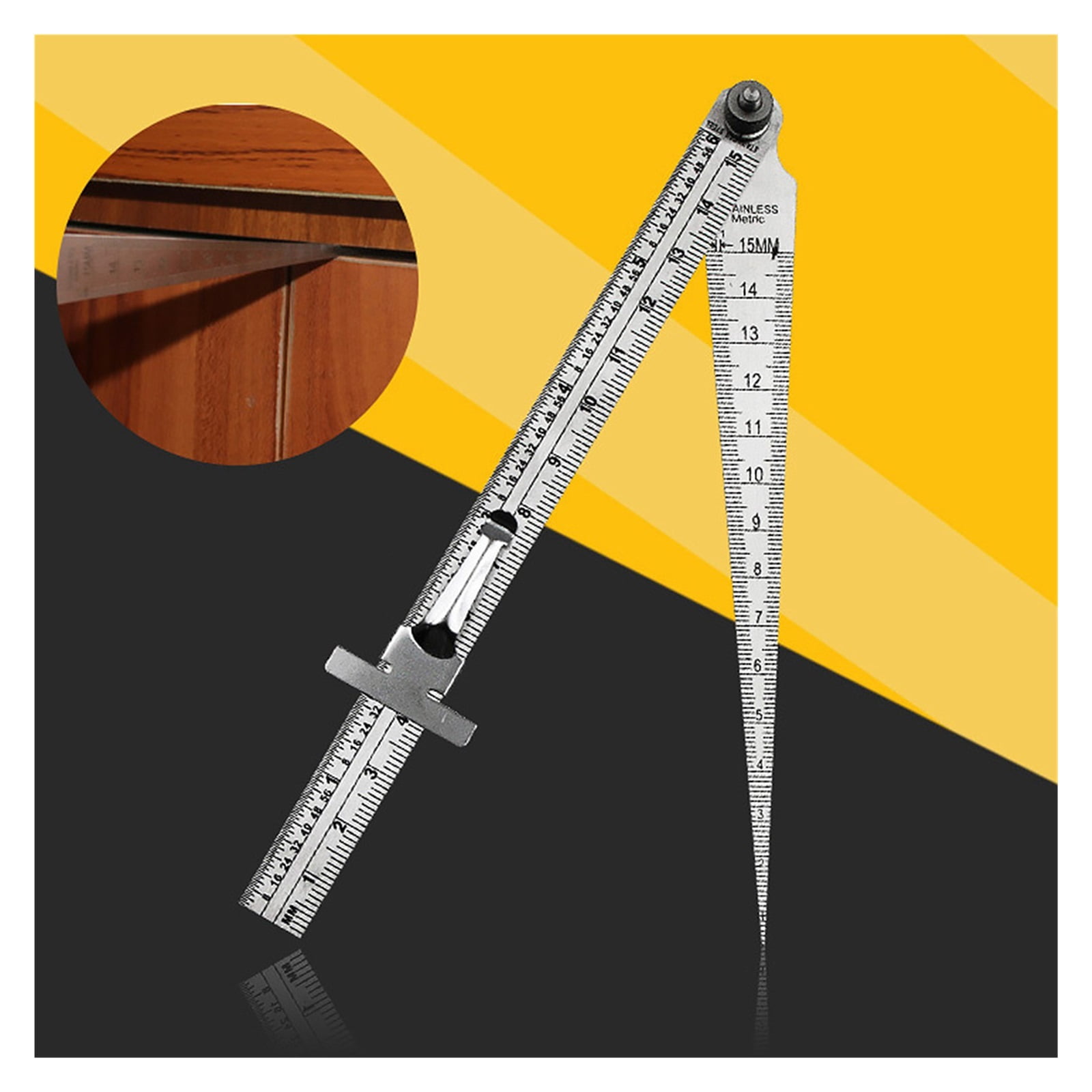 Hole Depth Welding House Taper Portable Stainless Steel Tapered Ruler Feeler Gauge Inspection Measuring Tool Accuracy