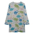 thumbnail image 3 of Cartoon Dinosaur Loose Dress Evening Dress Summer Dresses for Women Luxury Dress Long Sleeved Dress, 3 of 4