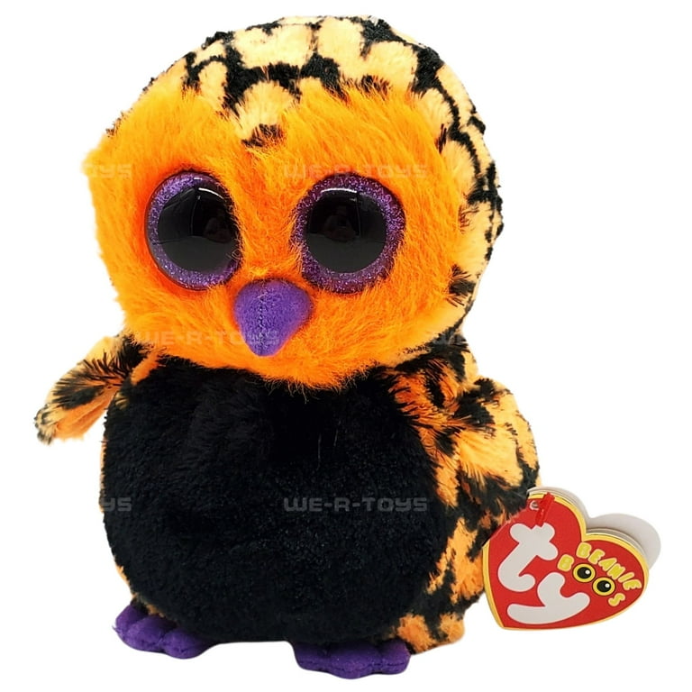 TY Beanie Boos Plush Toy - HAUNT the Owl, Stuffed Animal Bird with