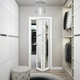 thumbnail image 3 of Sliding Closet Bi-fold Doors | Lucia 1299 White Silk with Mirror, 3 of 5