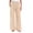 Peach Polka Dots, variant on Women's Casual Pants & Capris, Soft Stretch Smocked with Pockets, Cotton-like Modal for Home/Yoga Exercises, Peach Polka Dots,XXL