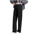 thumbnail image 2 of Ahabrexf Maternity Pants for Women, Plus Size Wide-Leg Casual Trousers with Abdominal Support for Pregnancy in Spring Fall and Winter Seasons, 2 of 7