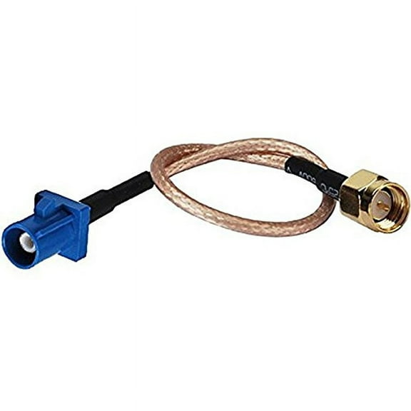 Blue FAKRA Plug to Reverse Polarity SMA Male Cable Using RG316 Coax - 5.91"(15cm) High Quality Ships From USA