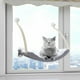 thumbnail image 4 of Percha para ventana de gato para interiores, asiento de ventana de malla Alfombrilla de felpa gris. Yuyangstore Hamaca para gatos, 4 of 7
