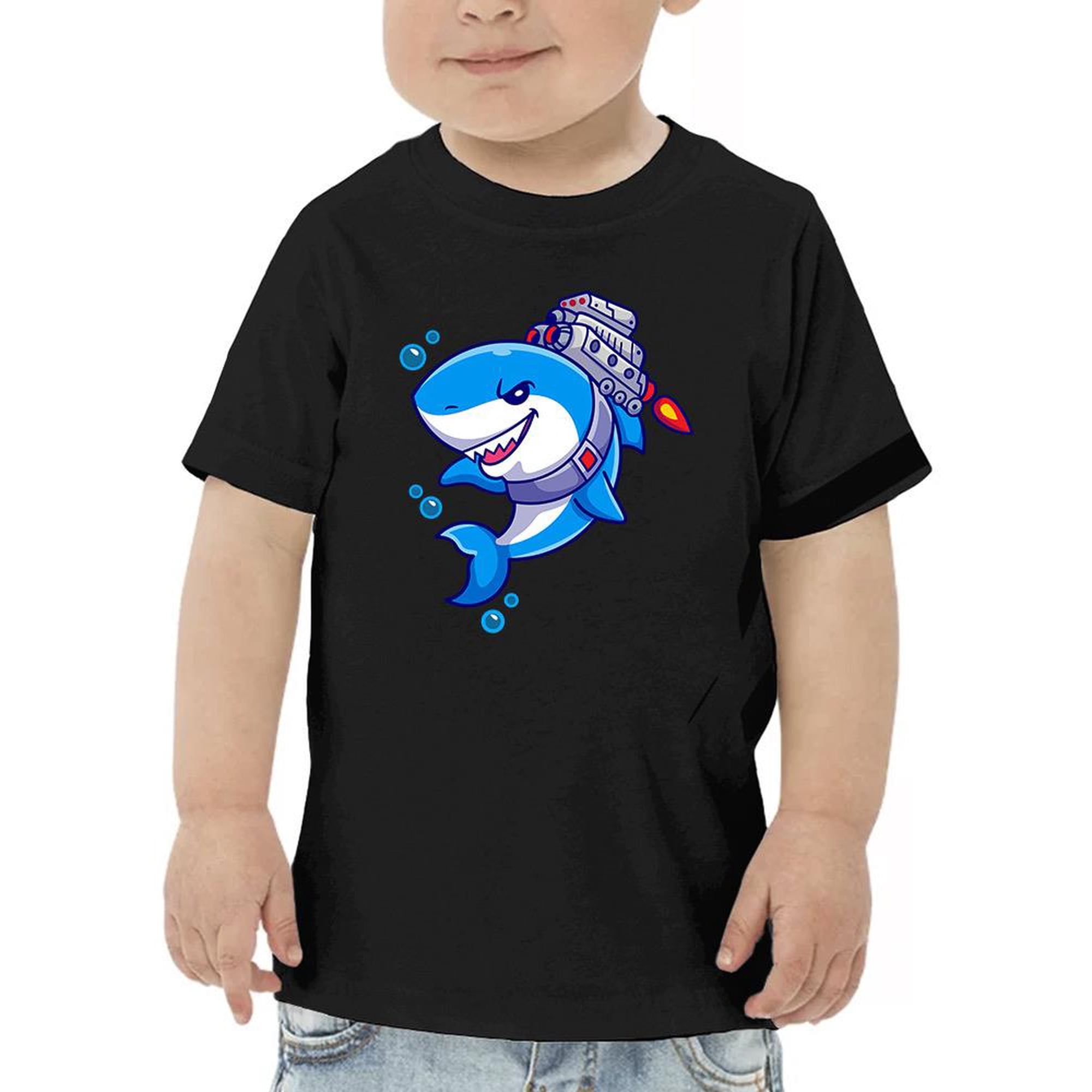 Cool Cartoon Shark W Jetpack T-Shirt Toddle… product image
