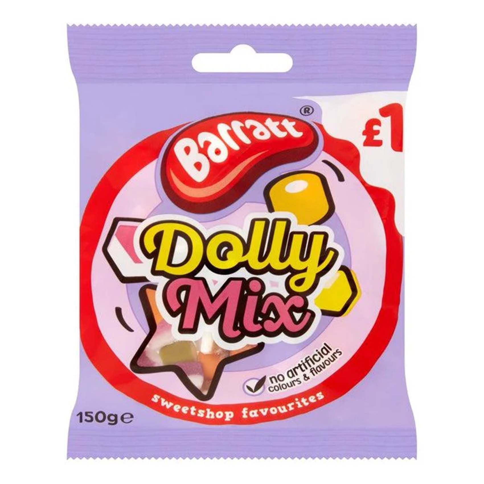 Barratt Dolly Mix Multicoloured Candy and Jelly Sweets (150g x 12)