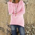 thumbnail image 2 of Chandails pour Femmes Unis Coupe Ample Blouse Légère Confortable Hauts Automne Hiver Manches Longues Hauts Décontractés Col Rond Chandail Hauts Noir P, 2 of 4