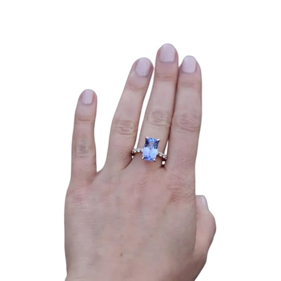 Natural Tanzanite Ring, Tanzanite Gemstone Ring, December Birthstone, Zircon Ring Women Ring, Gold Micron, 925 Sterling Silver, Promise Ring, Dainty Minimalist Stacking jewelry, Birthday Gift Ring