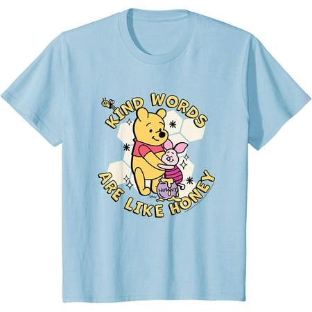 

Winnie The Pooh - Kind Words Are Like Honey Youth T-Shirt for Boy Girl Kids Toddler Light Blue Color Size 5/6