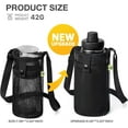 thumbnail image 4 of Mesh Water Bottle Holder with Adjustable Shoulder Strap and Pocket - Lightweight Carrier for Walking, Sports, Hiking, Camping, 4 of 6