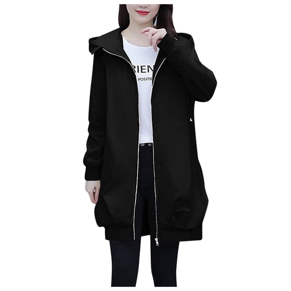 Vedolay Women's Coat Womens Casual Open Front Long Sleeve Work Office Jackets,Black S