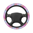 thumbnail image 3 of Naloa Fun Rainbow Pink Elastic Steering Wheel Cover, Auto Steering Wheel Cover – 15 Inch , Comfortable Grip, Fit Suvs,Vans Cars,Trucks, 3 of 8