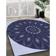thumbnail image 3 of Ahgly Company Machine Washable Indoor Rectangle Transitional Night Blue Area Rugs, 7' x 10', 3 of 7