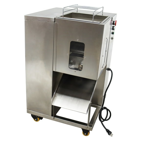 PreAsion Commercial Stainless Steel Shredded Meat Cutting Machine 6mm with Double Motor 500KG/H 110V