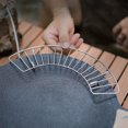 thumbnail image 4 of Neinkie Oil Drain Rack Anti-rust High Temperature Resistant Semi-circle Portable Clip Fixing Oil Filtration Stainless Steel Camping Picnic BBQ Heat Insulation Rack for Outdoor, 4 of 7