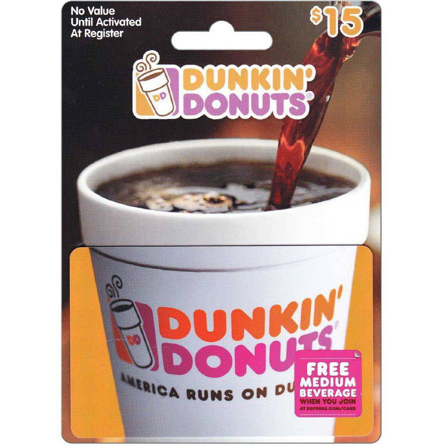 DUNKIN' DONUTS Coffee Cup with Christmas Lights 2018 Gift Card $0 