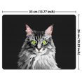 thumbnail image 2 of WIRESTER 13.77x10.23 in Rectangle Mouse Pad with Non-Slip Rubber Base for Computers, Laptop, Office & Home - Maine Coon Cat Vector Portrait, 2 of 5