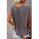 thumbnail image 2 of Blusa básica holgada con mangas cortas y cuello en V para mujer, de color liso, informal, 2 of 5