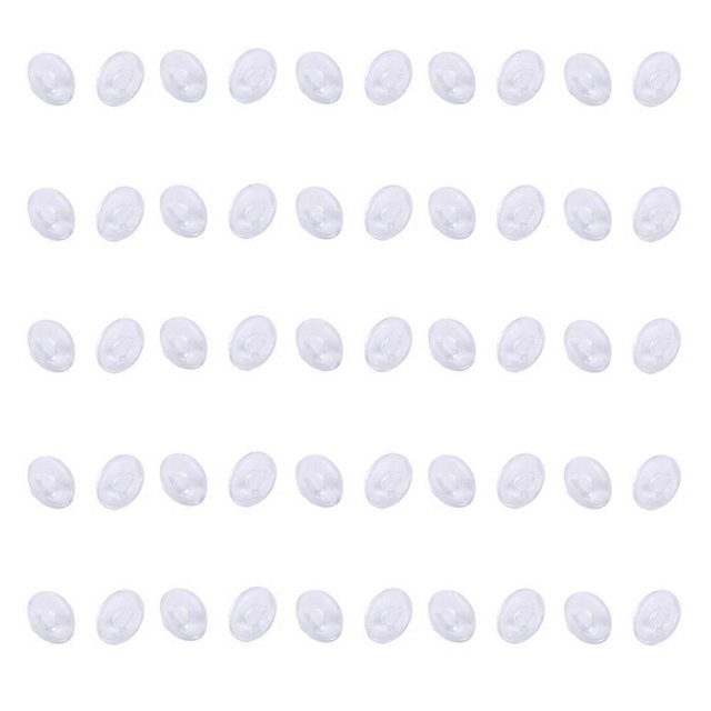 25 Pairs of Anti-slip Silicone Round Eyeglasses Nose Pads (Transparent)