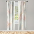 thumbnail image 2 of Ambesonne Pink Curtains, Art Marble Print Dreamy Lines, Pair of 28"x95", Blush Pale Cadet Blue, 2 of 2
