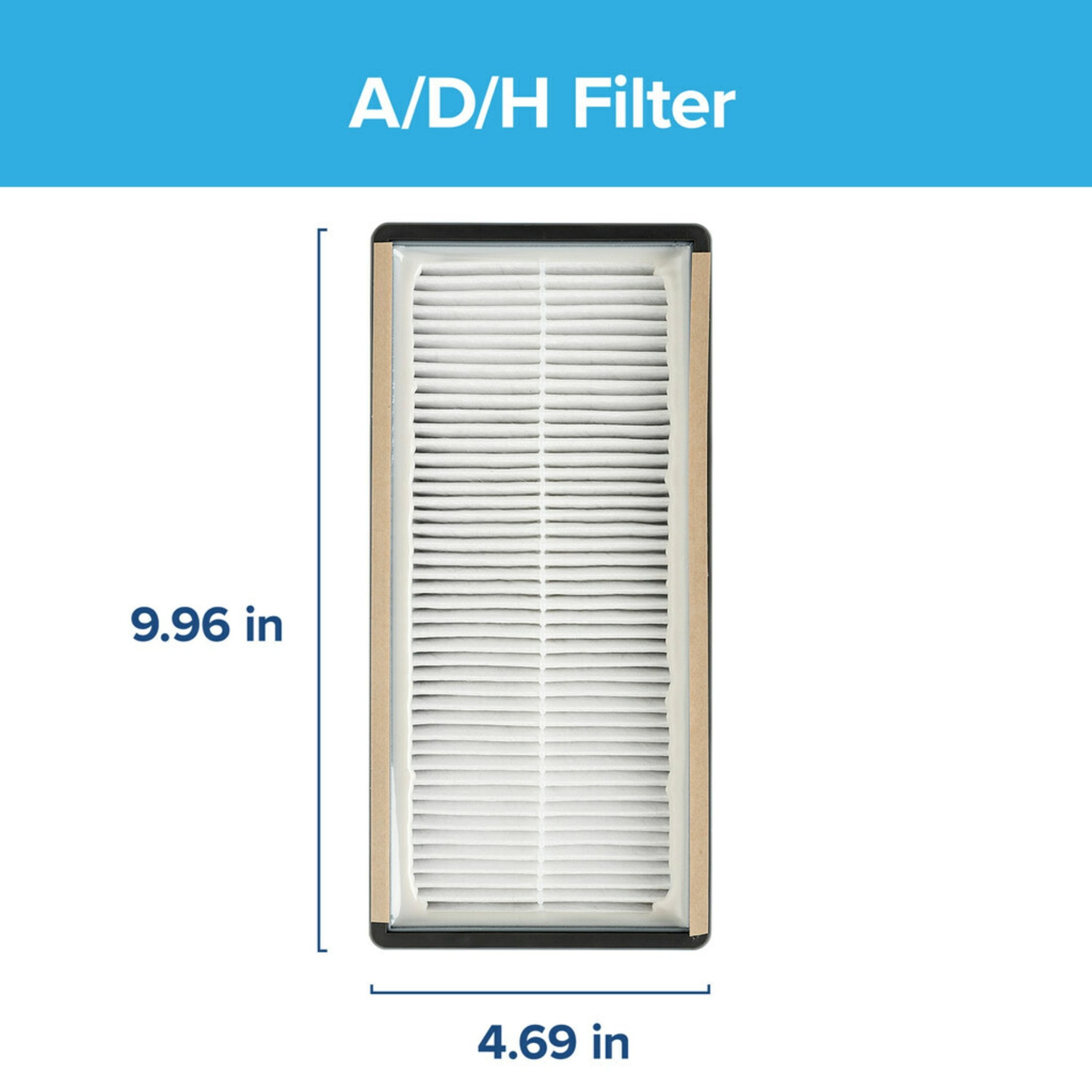 Filtrete by 3M Allergen Reduction + Odor Reduction Air Purifier Filter, Replaces Sizse A/D/H Filters, 2 Pack