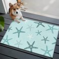 thumbnail image 5 of Teal Starfish Coastal Entryway Rug 2x3 Area Rug Washable Indoor Doormat Small Bathroom Rugs Non-Slip Low Pile Accent Throw Rugs Aqua Summer Beach Ocean Floor Carpet for Kitchen Bedroom Entrance, 5 of 9