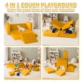 thumbnail image 5 of Linor 10PCS Modular Kids Play Couch, Kids Couch with Climbing Slope, Toddler Couch for Playing, Creating, Sleeping, Indoor Kids Sofa for Boys and Girls, Yellow, 5 of 9